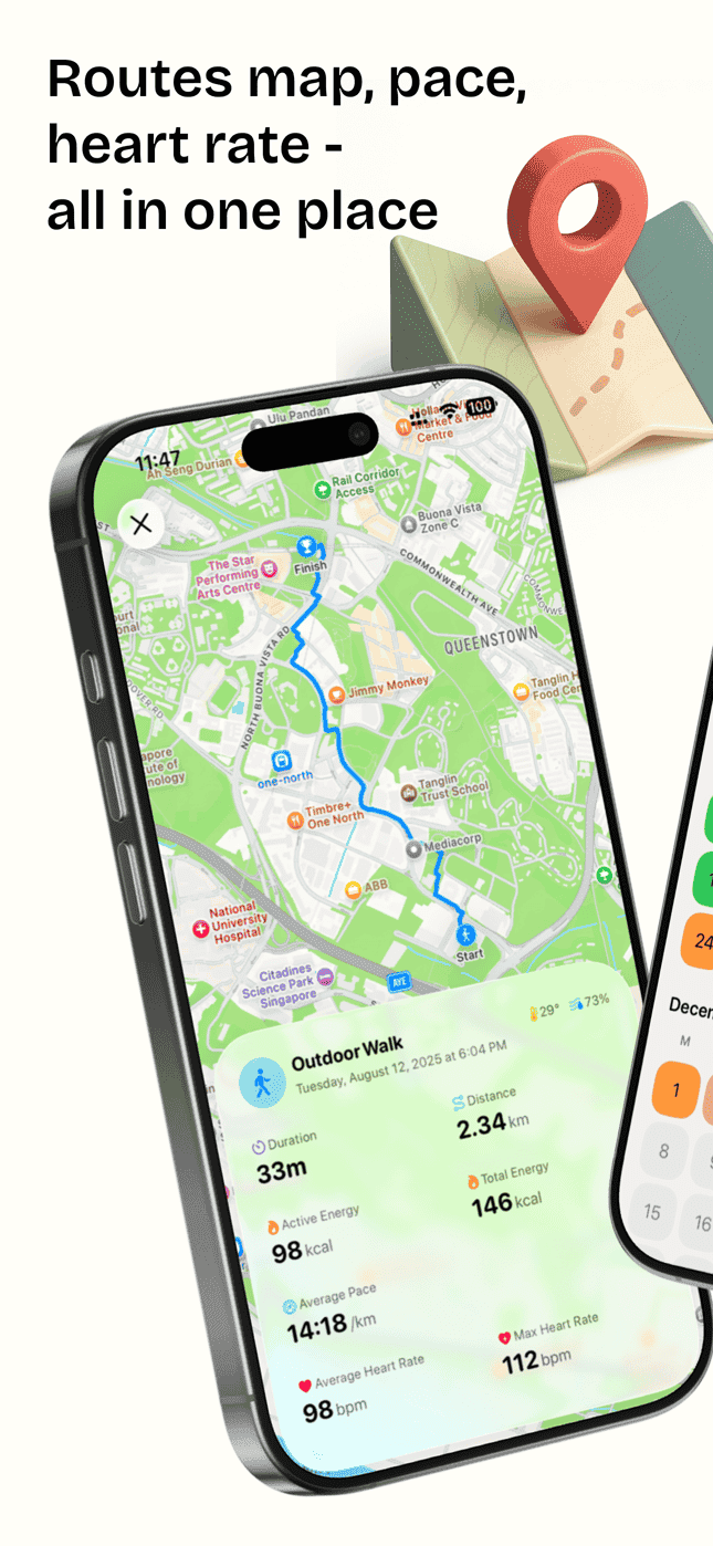 Steps app showing personal records