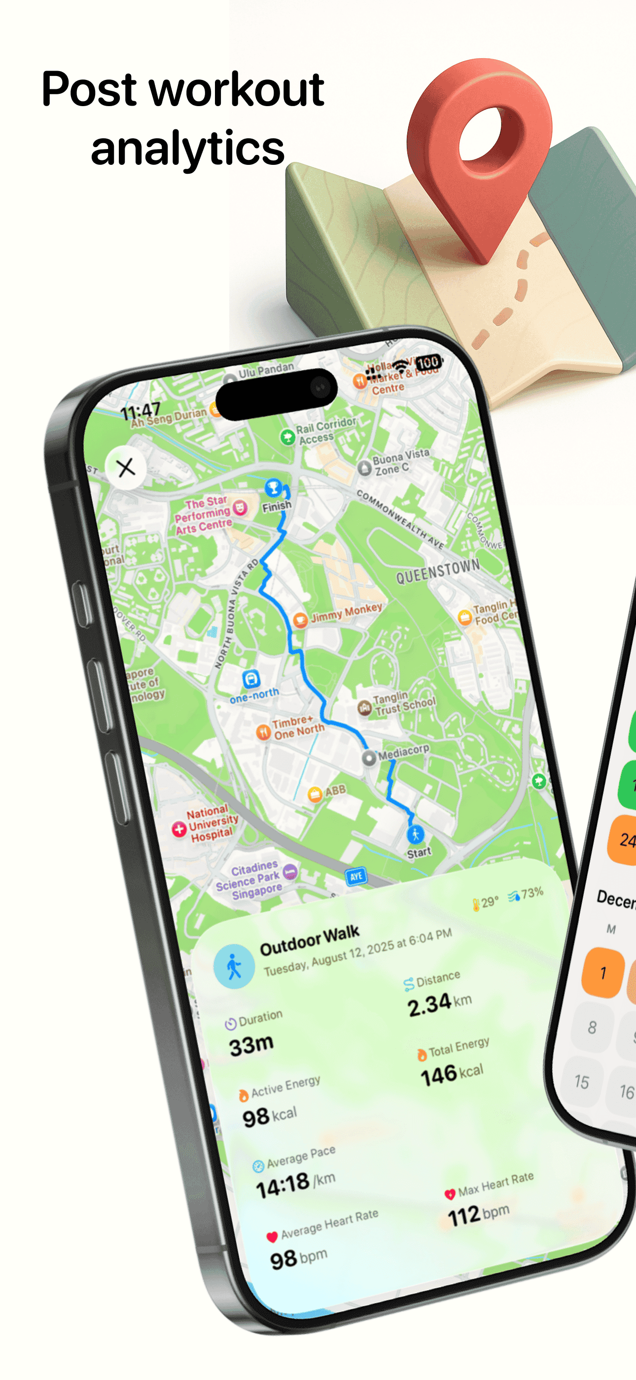 Steps app showing workout tracking
