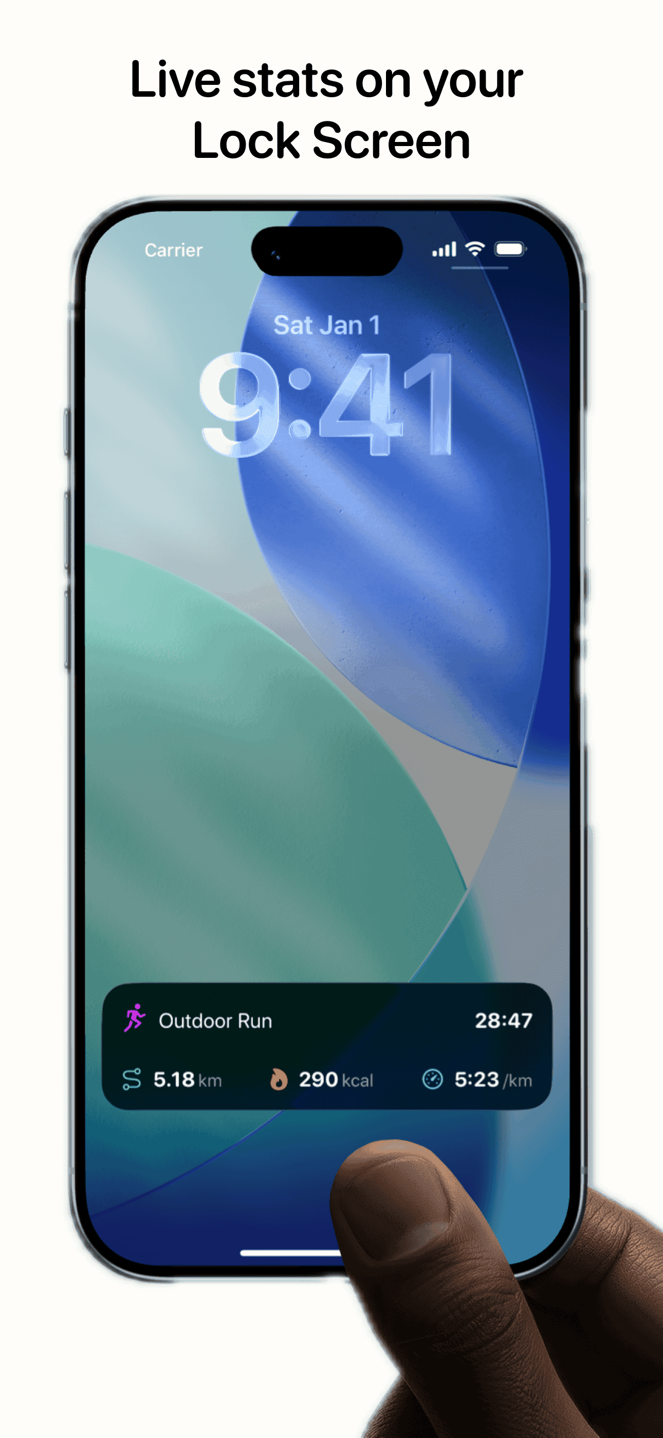 Steps app showing app widgets