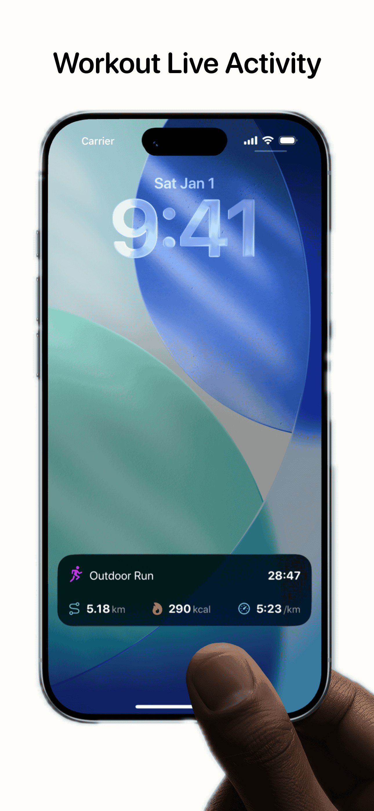 Steps app showing app widgets
