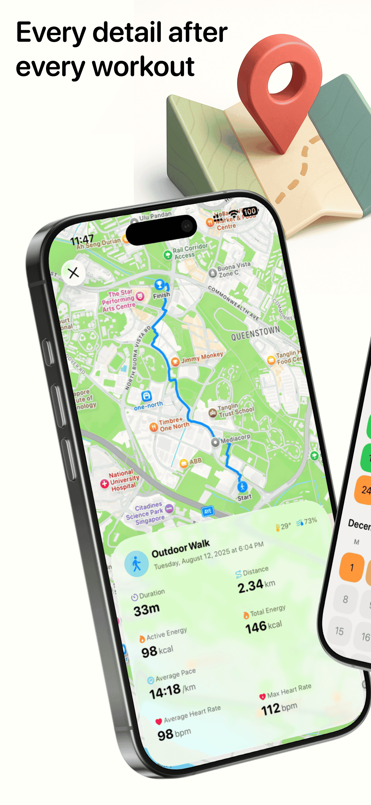 Steps app showing personal records